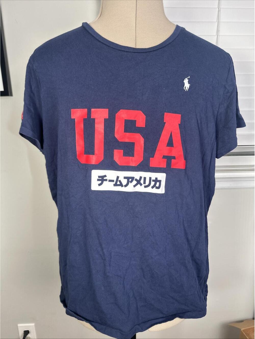 Polo Ralph Lauren Ecofast US Olympics Team T Shirt Women’s Size XL Navy Blue